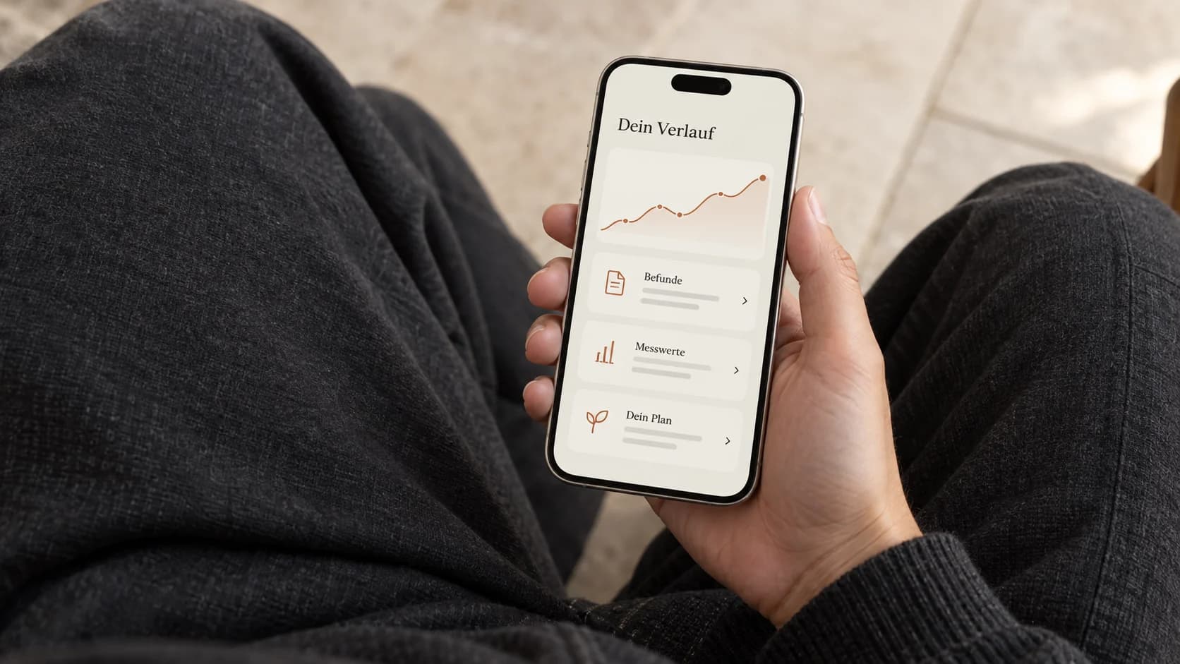 Das persönliche Gesundheitsportal auf einem Smartphone